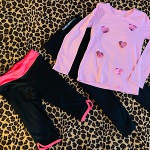 Girl’s size 6-8, Sequined Hearts 3 piece Set